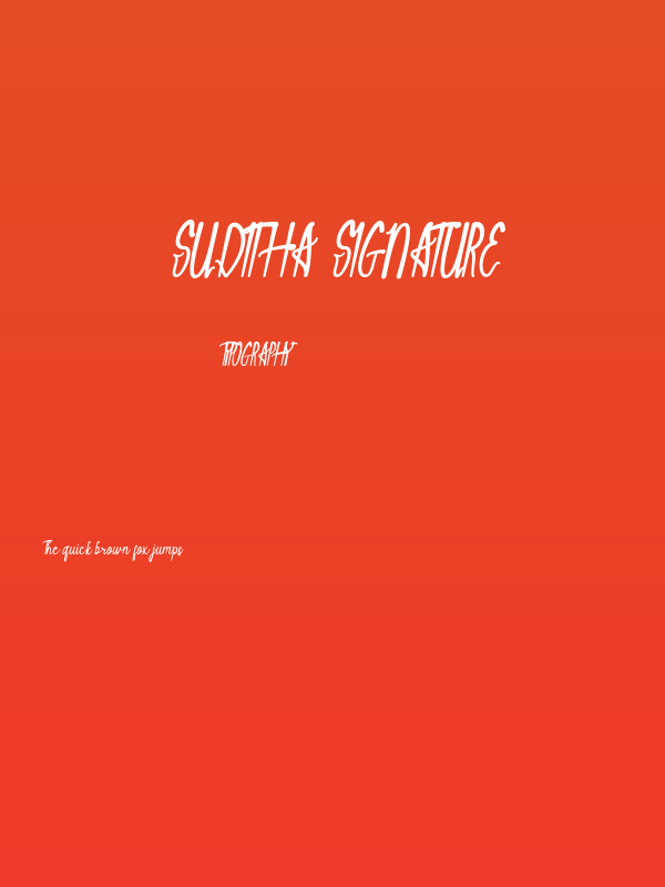 Suditha Signature Poster
