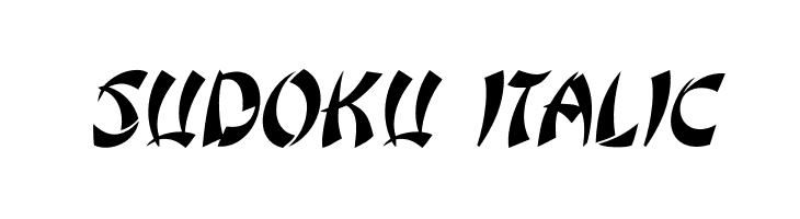 Sudoku Italic  font caratteri gratis