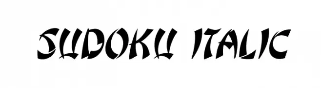 Sudoku Italic  Fuentes Gratis Descargar