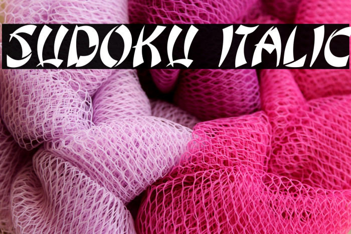 Sudoku Italic Font examples
