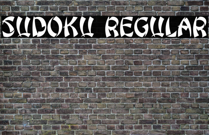 Sudoku Regular Example 1