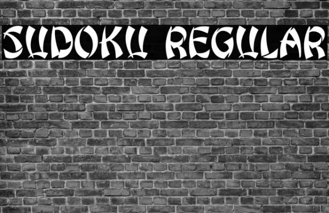Sudoku Regular Font examples