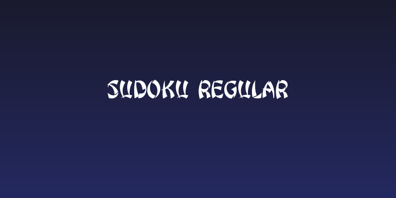 Sudoku Regular Social Header