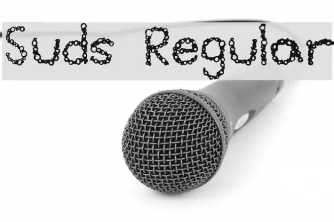 Suds Regular Font examples
