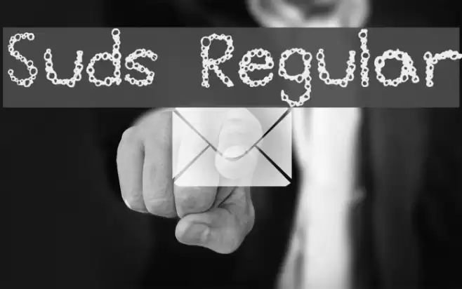 Suds Regular Font examples