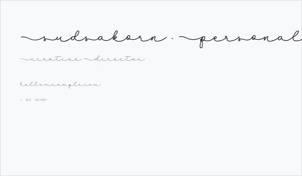 Sudsakorn - Personal Use Business Card