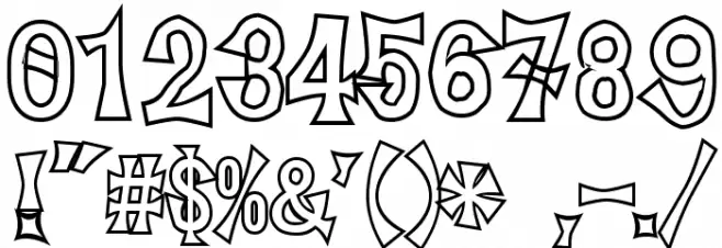 SuehirogariOutline Font OTHER CHARS