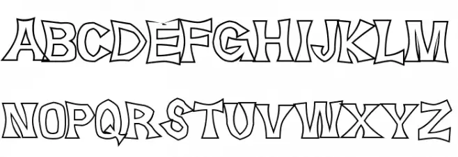 SuehirogariOutline Schriftart Groß