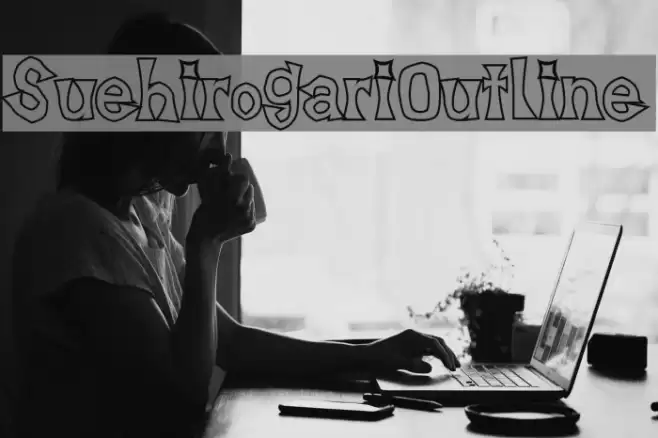 SuehirogariOutline Font examples