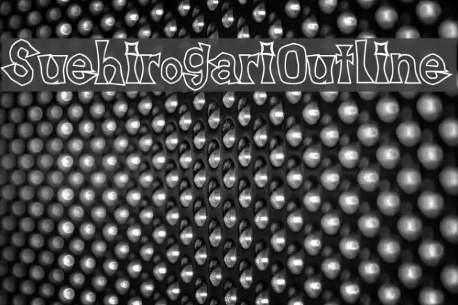 SuehirogariOutline Font examples
