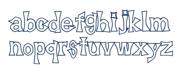 SuehirogariOutline Lowercase