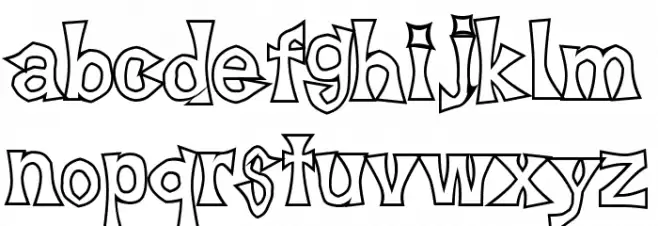 SuehirogariOutline फ़ॉन्ट लोअरकेस