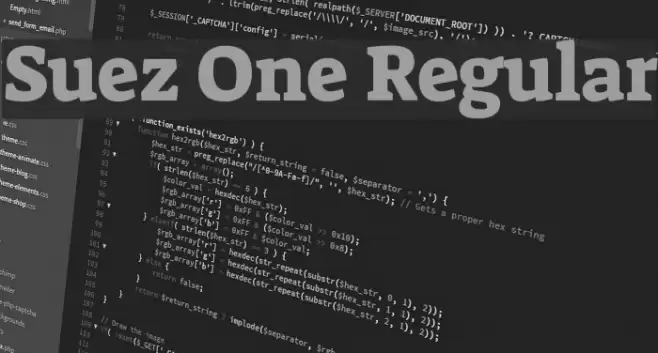 Suez One Regular Font examples