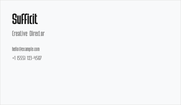 Sufficit Business Card