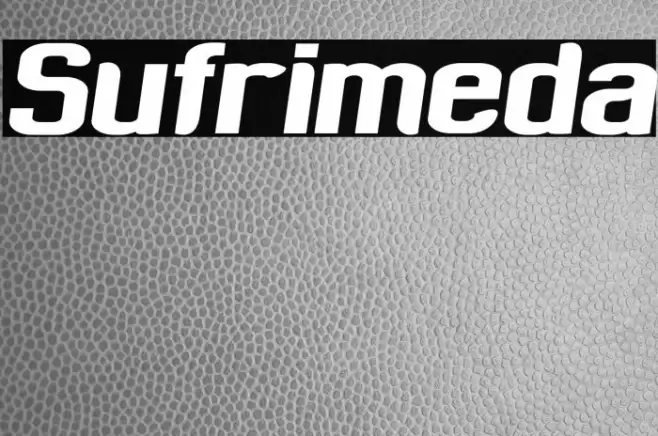 Sufrimeda Font examples