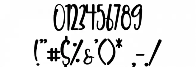 Sugar Bitter Font OTHER CHARS