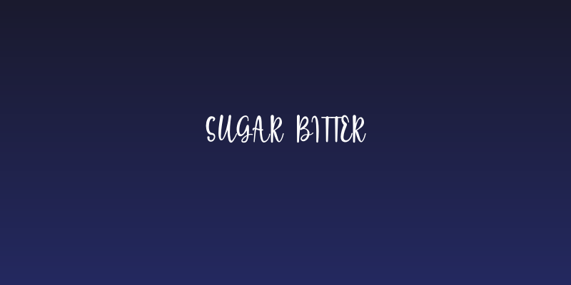 Sugar Bitter Social Header