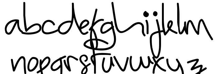 Sugar Candy Font LOWERCASE