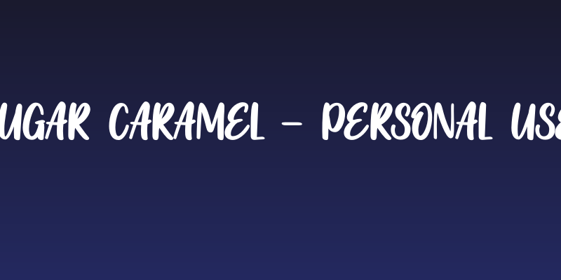 Sugar Caramel - Personal Use Social Header