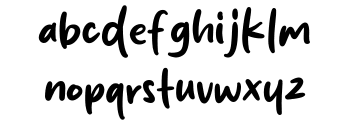 Sugar Cream Font LOWERCASE
