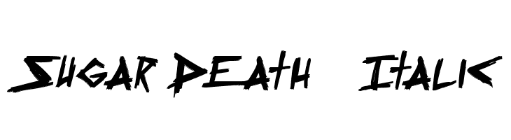 Sugar Death 2 Italic  Скачать бесплатные шрифты