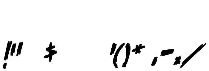 Sugar Death 2 Italic Font OTHER CHARS