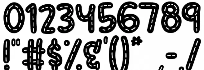 Sugar Donut Line Font OTHER CHARS