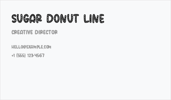 Sugar Donut Line Business Card