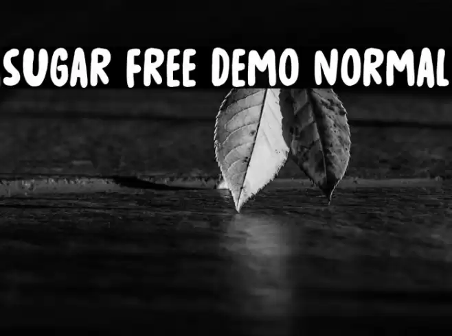 Sugar Free DEMO Normal Font examples