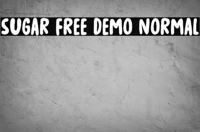 Sugar Free DEMO Normal Font examples