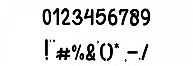 Sugar Kiddy Font OTHER CHARS