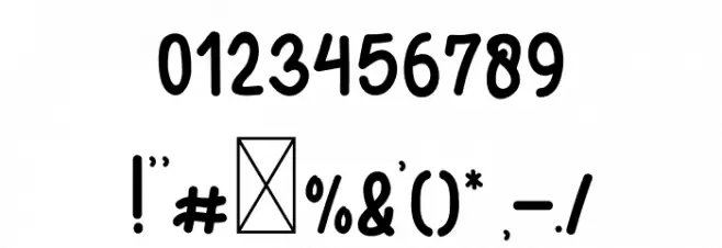 Sugar Kiddy Font OTHER CHARS