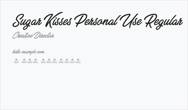Sugar Kisses Personal Use Regular Business Card