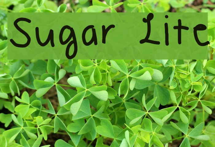 Sugar Lite Font examples