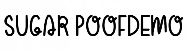 Sugar Poof-demo  les polices de caractères gratuit tlcharger