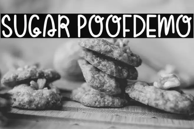 Sugar Poof-demo Font examples