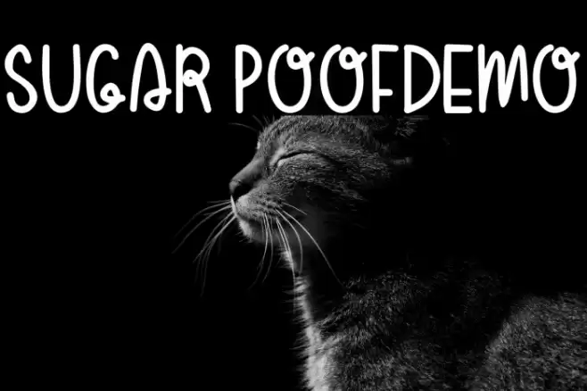 Sugar Poof-demo Font examples