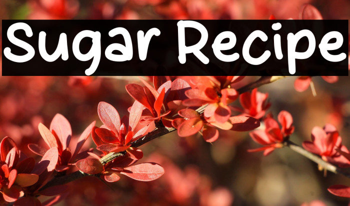 Sugar Recipe Example 1