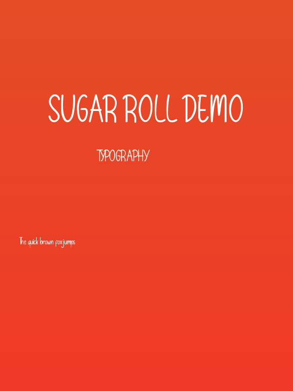Sugar Roll Demo Poster