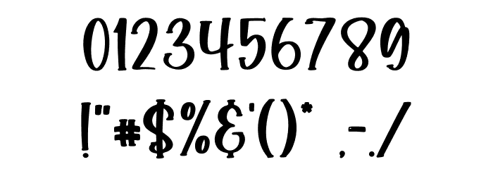 Sugar Rush Solid Font OTHER CHARS