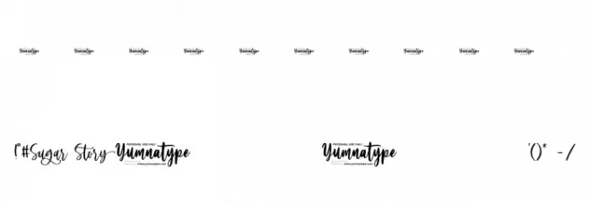 Sugar Story Personal Use Font OTHER CHARS