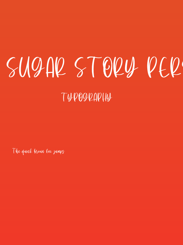 Sugar Story Personal Use Poster