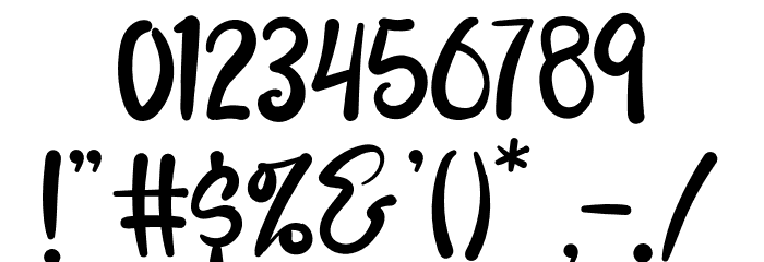 SugarCaramelRegular Font OTHER CHARS