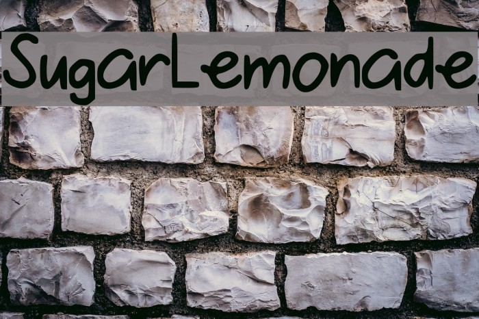 SugarLemonade Font examples