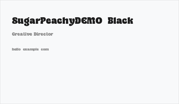 SugarPeachyDEMO-Black Business Card