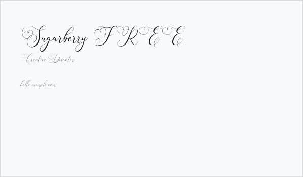 Sugarberry FREE Business Card