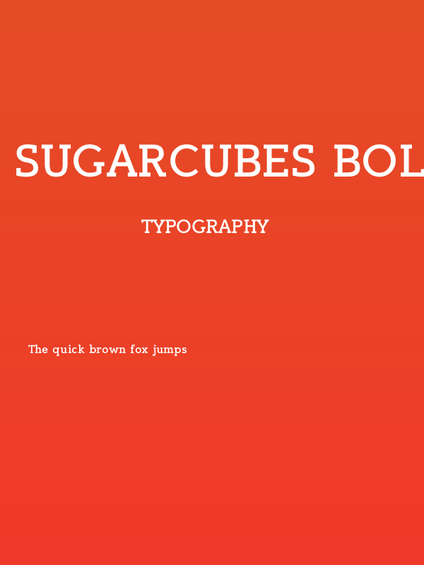 Sugarcubes Bold Poster