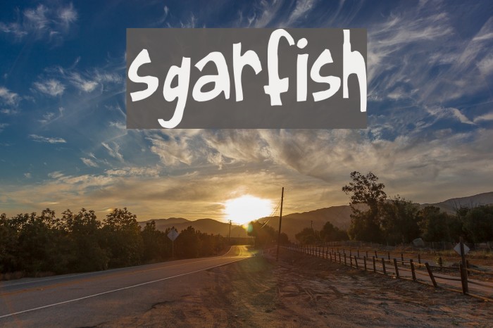 Sugarfish Font examples