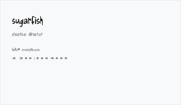 Sugarfish Business Card