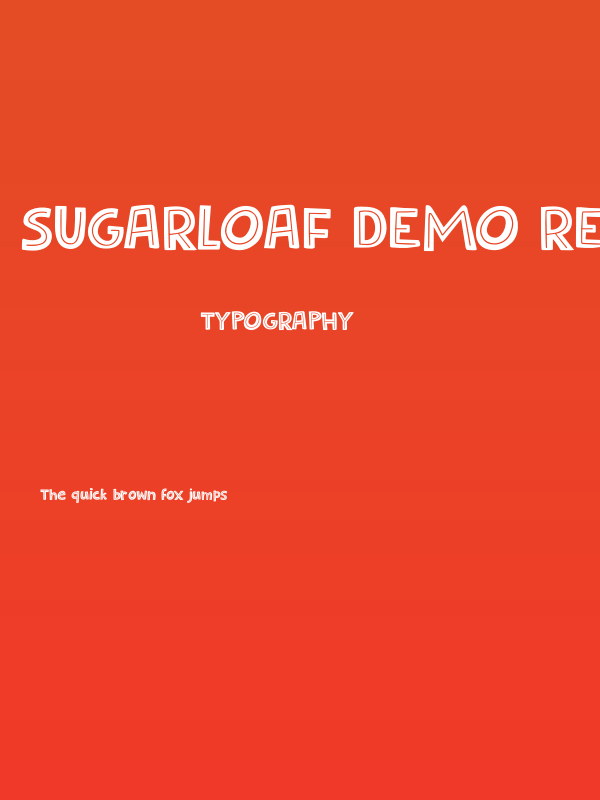 Sugarloaf DEMO Regular Poster